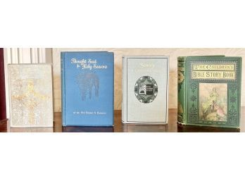 (4) Vintage Books Of Christmas And Bible Stories