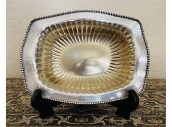 Flutted Design Antique Sterling Silver Dish - 4.2 Oz.