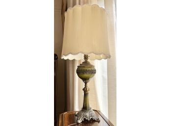 Vintage Brass Lamp With Ornate Design