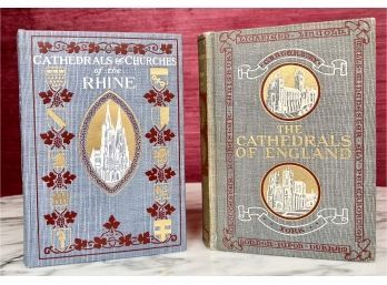 (2) Antique Books On Cathedrals