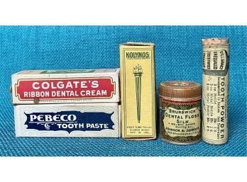 Assorted Antique Sample Dental Products
