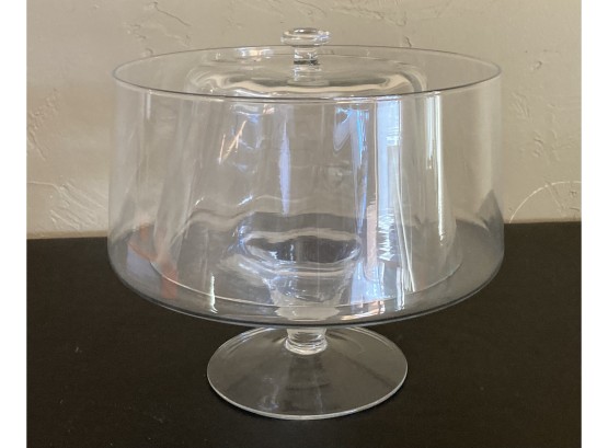 Glass Cake Stand W/ Small Glass Cover