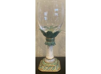 (7) Fitz And Floyd Stemelation Gregorian Collection Wine Goblets