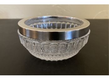 Vintage Crystal & Silver-Lined Bowl