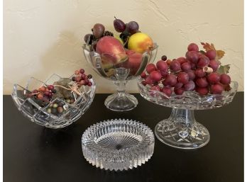 Stunning Assorted Crystal Dishes Lot