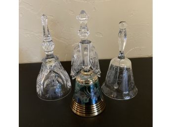 Vintage Beautiful Assorted Crystal Bells (4 Pieces)