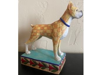 Jim Shore NIB Boxer Dog Figurine 'Lady'