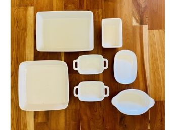 7 Pc. White Bakeware With 8' X12' Pan