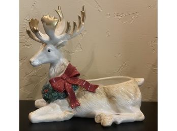Beautiful Fitz And Floyd Holiday Deer With Original Box
