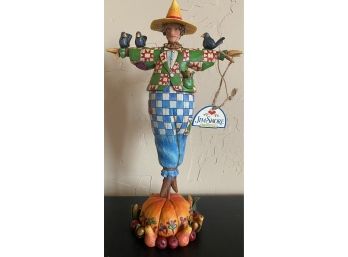 Jim Shore NIB Scarecrow With Crow Figurine