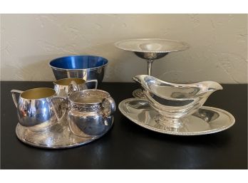 Vintage Classic Assorted Silver-plated Dishes Lot (7 Pieces)