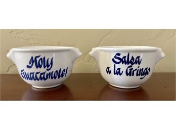 2 Ceramic Salsa Bowls