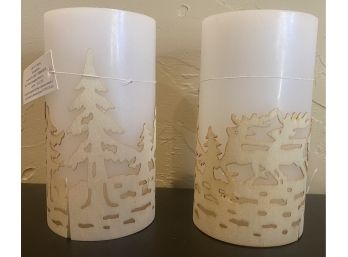 (2) New In Box Flameless Candles