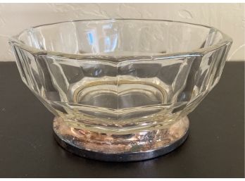 Vintage Crystal Bowl W/ Silver Lining