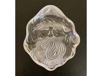 Small Glass Santa Plateware