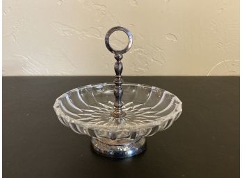 Silver Glass Candy Bowl