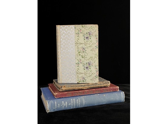 4 Antique Book Lot With Departmental Ditties By Rudyard  Kipling