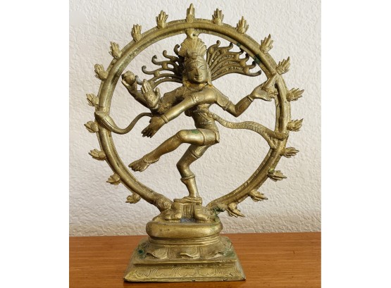 Solid Brass Hindu Goddess Figure