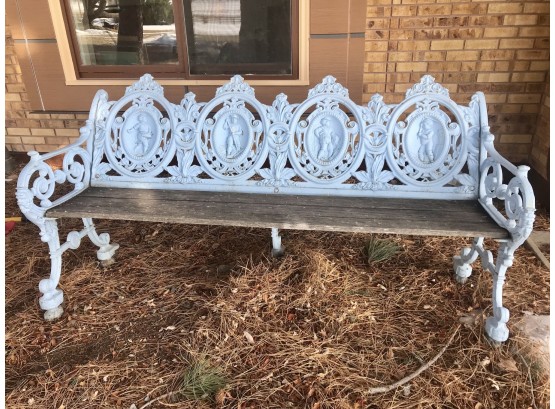 Beautiful Cast Iron And Wood Bench