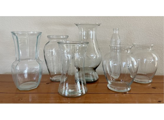 7 Piece Glass Vases Lot