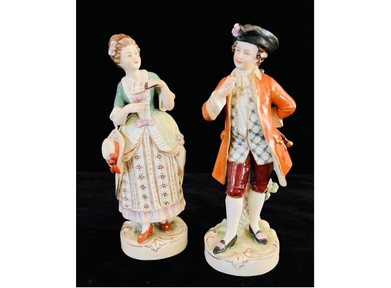 Lovely Antique Meissen Couple Figurines