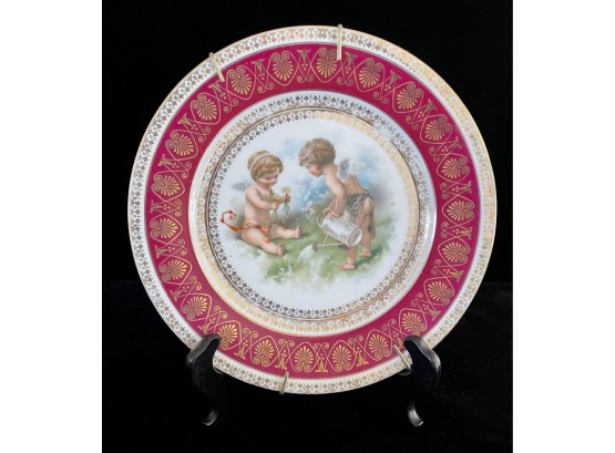 Vintage Porcelain Plate - Imperial Crown Austria Cherub