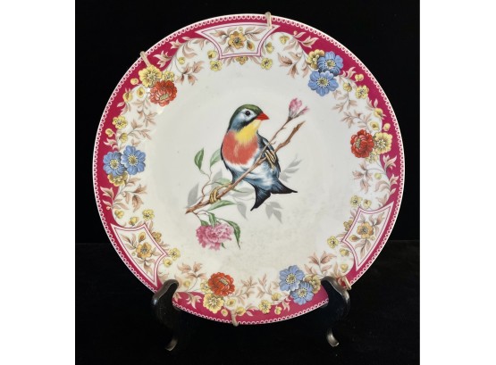 Vintage Porcelain Plate- Limoges Red Beak Bird