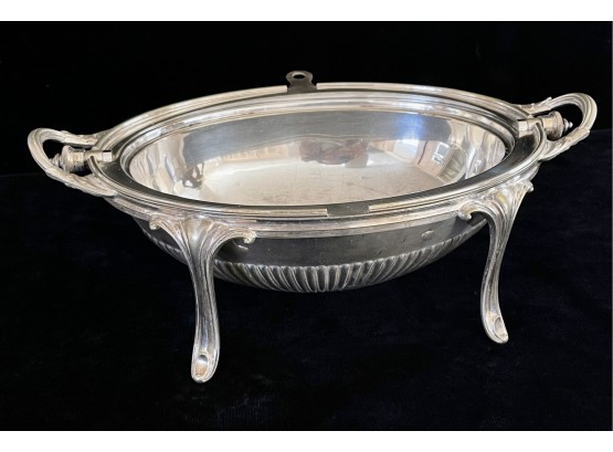 Silver Plated Covered Dish With Dome Top