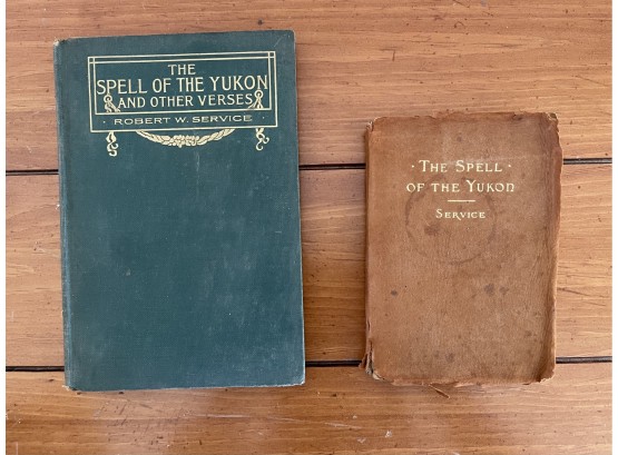 2 Antique The Spell Of The Yukon Books By Robert W. Service