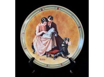 Norman Rockwell 'couples Commitment' Collectors Plate