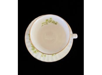 English China Crown Trent Cup & Saucer With Green Shamrocks