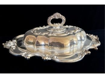 2 Pc. Silver Plate Serving Dish