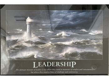 Framed 'leadership' Poster