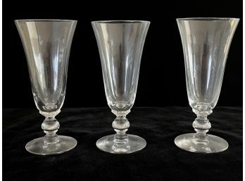 3 Glasses With Footed Stems