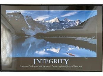 Framed 'integrity' Poster