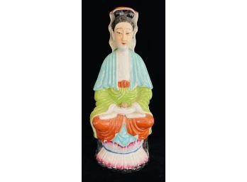 Asian Porcelain Seated Figure- Stamped