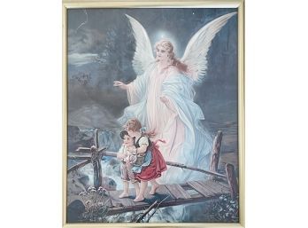 Vintage Style Guardian Angel & Children Picture