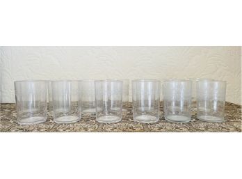 Lot Of 13 Etched Glasses