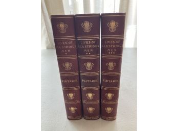 Vintage Plutarch's Lives Of Illustrious Men (3 Volumes)
