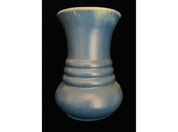 Vintage Blue Pottery Ft Ticonderoga Vase
