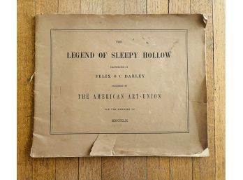 Antique 1849 Sleepy Hollow Book With Etchings By Felix O. C. Darley