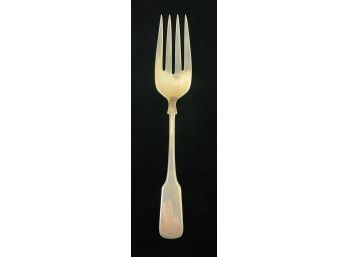 Sterling Silver Antique Serving Fork With Fiddle Handle- 2.58 Oz