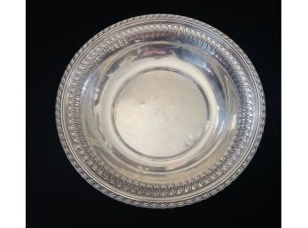 Round Antique Sterling Silver Bowl- 10.22 Oz