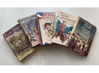 Assorted Collection Of Children's Books With Illustrated Dust Covers