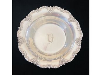 Antique Round Sterling Silver Dish 2.68 Oz.