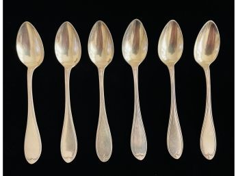 6 Antique Spoons Tested 500 Low Grade Silver