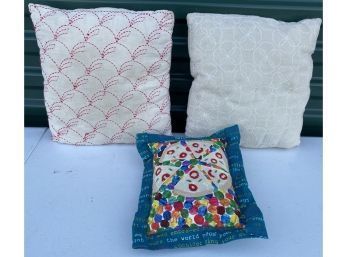 (3) Small Throw Pillows