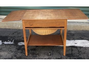 Vintage 1960's Danish Teak Sewing Table