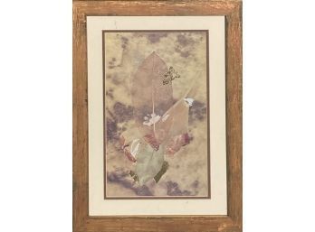 Vintage Framed Golden Leafs Art