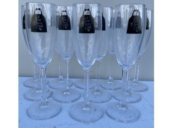 12 Glass Champagne Glasses ' A Taste Of Cherry Creek '90'